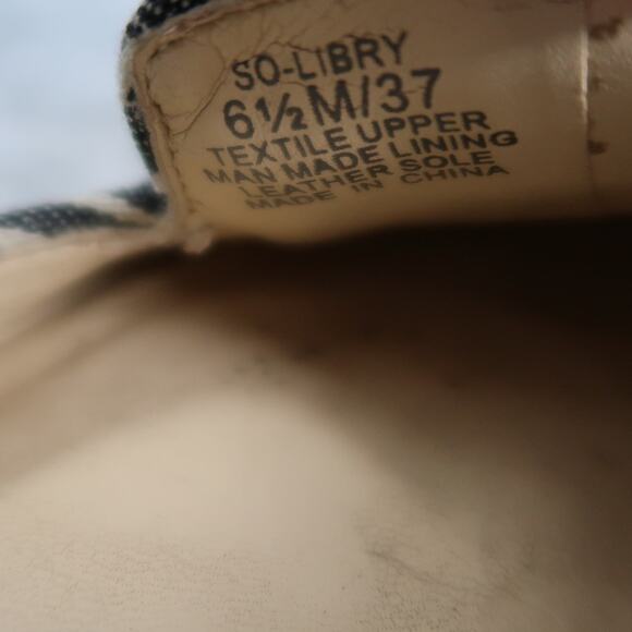 Sole Society Shoes Womens 6.5 Flats Pointed Toe Embellished Stripes Slip On - Picture 13 of 13